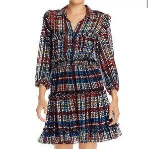 Shoshanna Selina Plaid Long Sleeve Dress